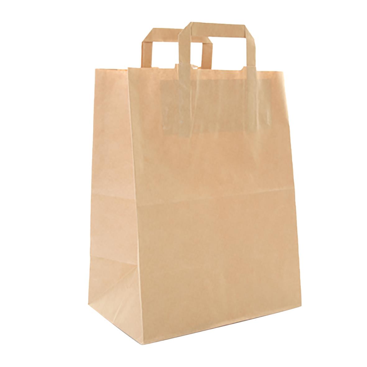 Bärkasse Papp Platta handtag Brun 16L 260x170x320mm 49000792