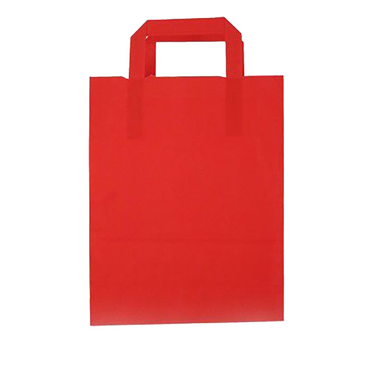 Bärkasse Papp Platta handtag Röd 220x105x280mm 12L 49050034