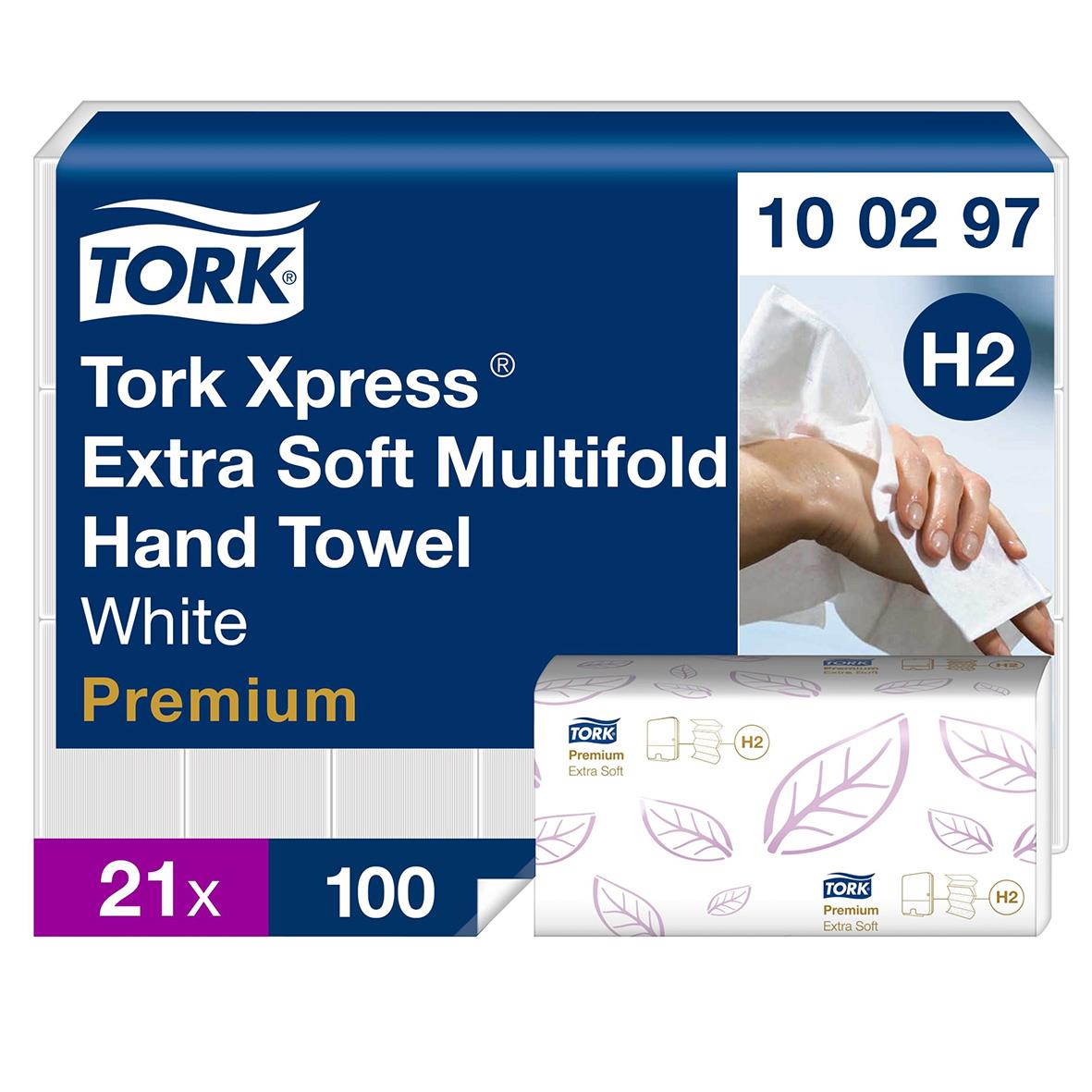 Pappershandduk Tork H2 Prem Ex Soft 2-lg 210x340mm 50010003_1