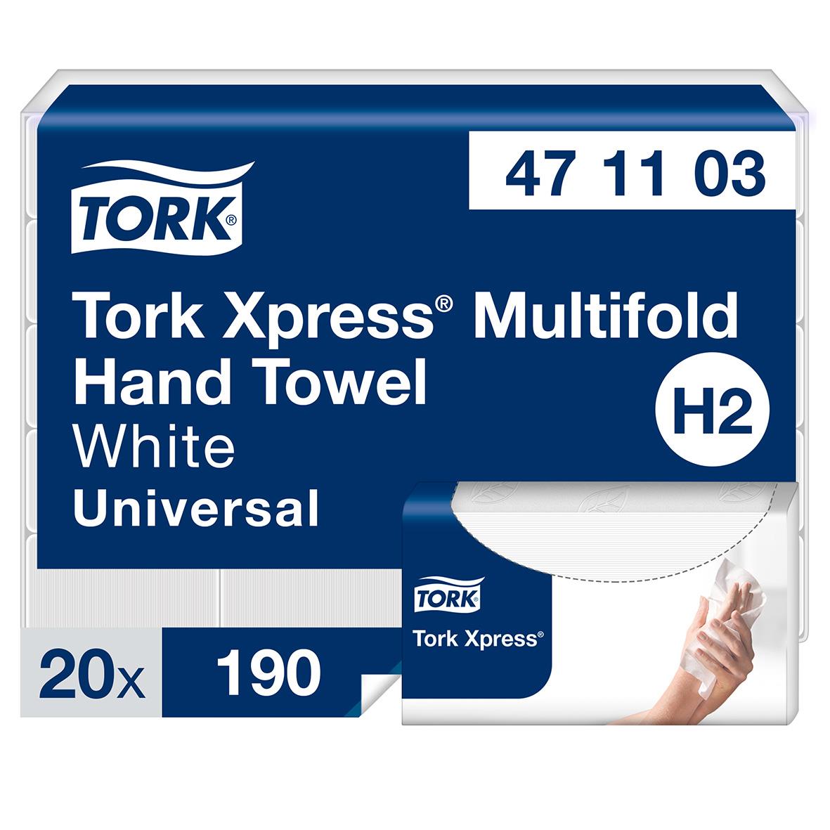 Pappershandduk Tork H2 Uni 2-lg 213x234mm 50010047_1