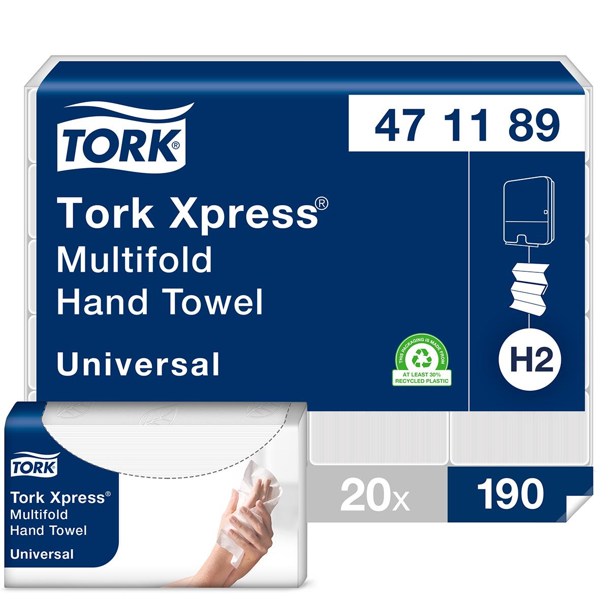Pappershandduk Tork H2 Uni 2-lg 197x234mm 50010140_1