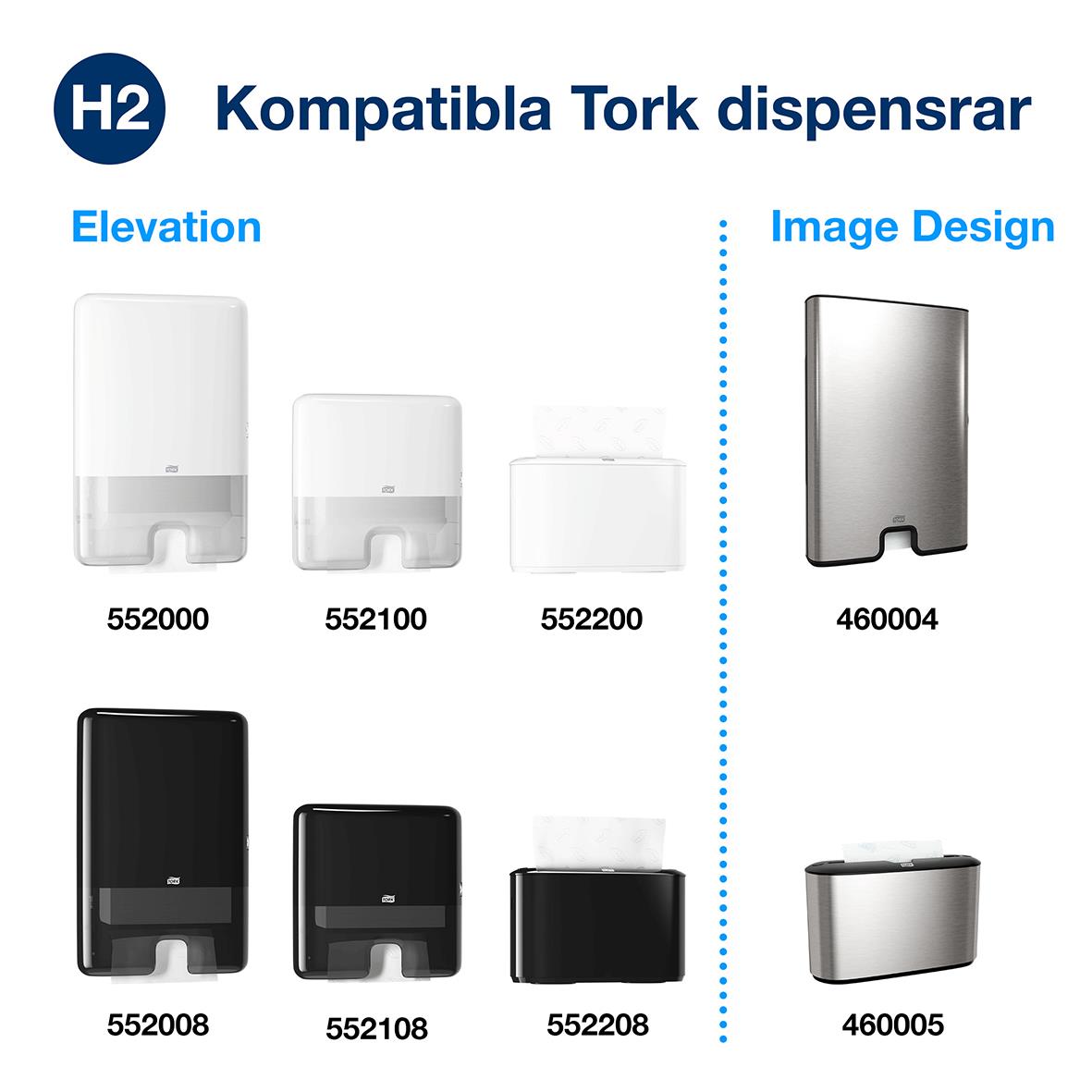 Pappershandduk Tork H2 Adv 2-lg Natur 213x240mm 50010186_3