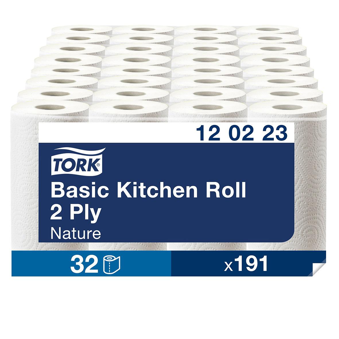 Hushållspapper Tork basic 2lg ofärgad 26m 50020003