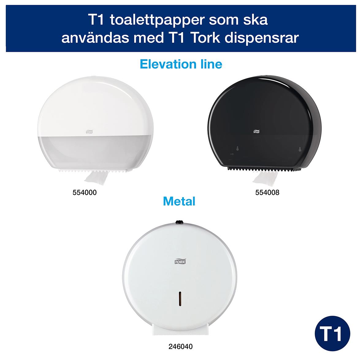 Toalettpapper Tork T1 Jumbo Premium 2-lg vit 360m 50030003_2