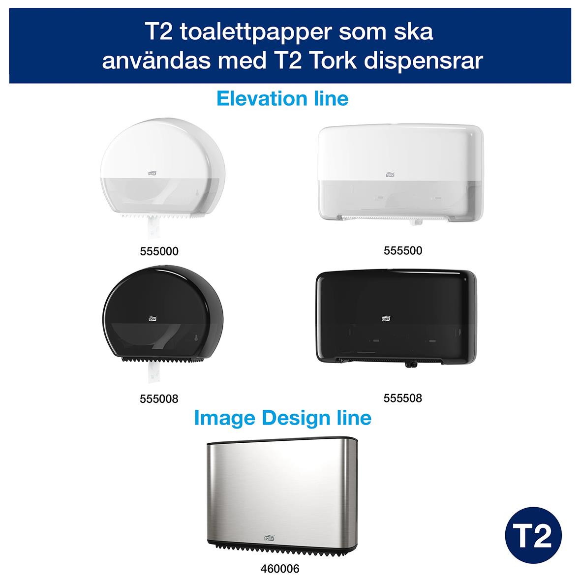 Toalettpapper Tork T2 Mini Jumbo Adv 2-lg Vit 170m 50030016_3