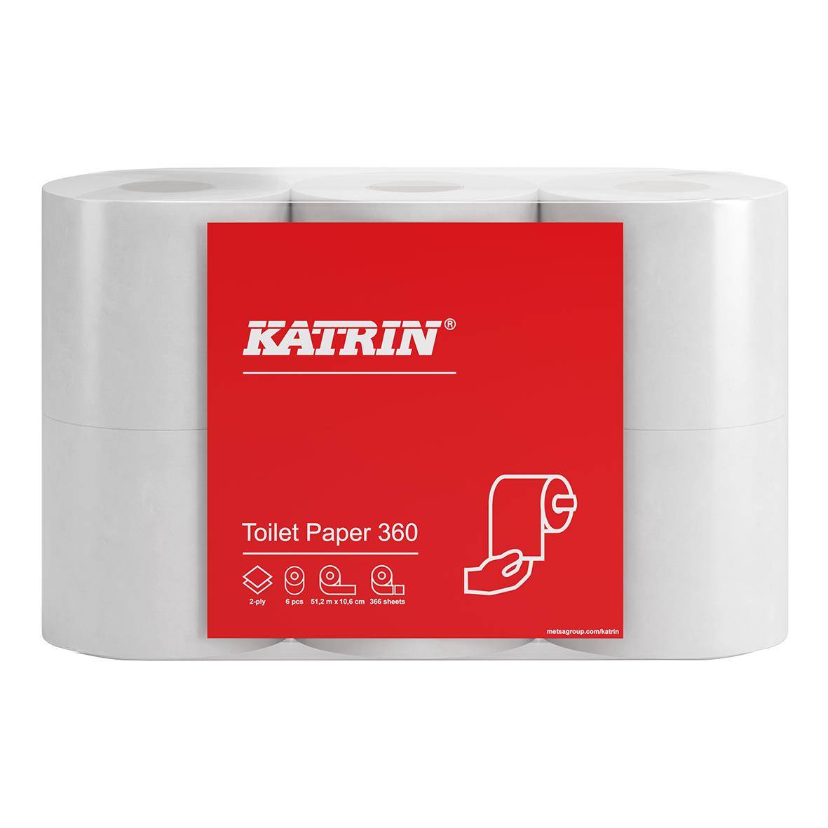 Toalettpapper Katrin 360 Basic 2-lg Naturell Vit 50m 50030030_2
