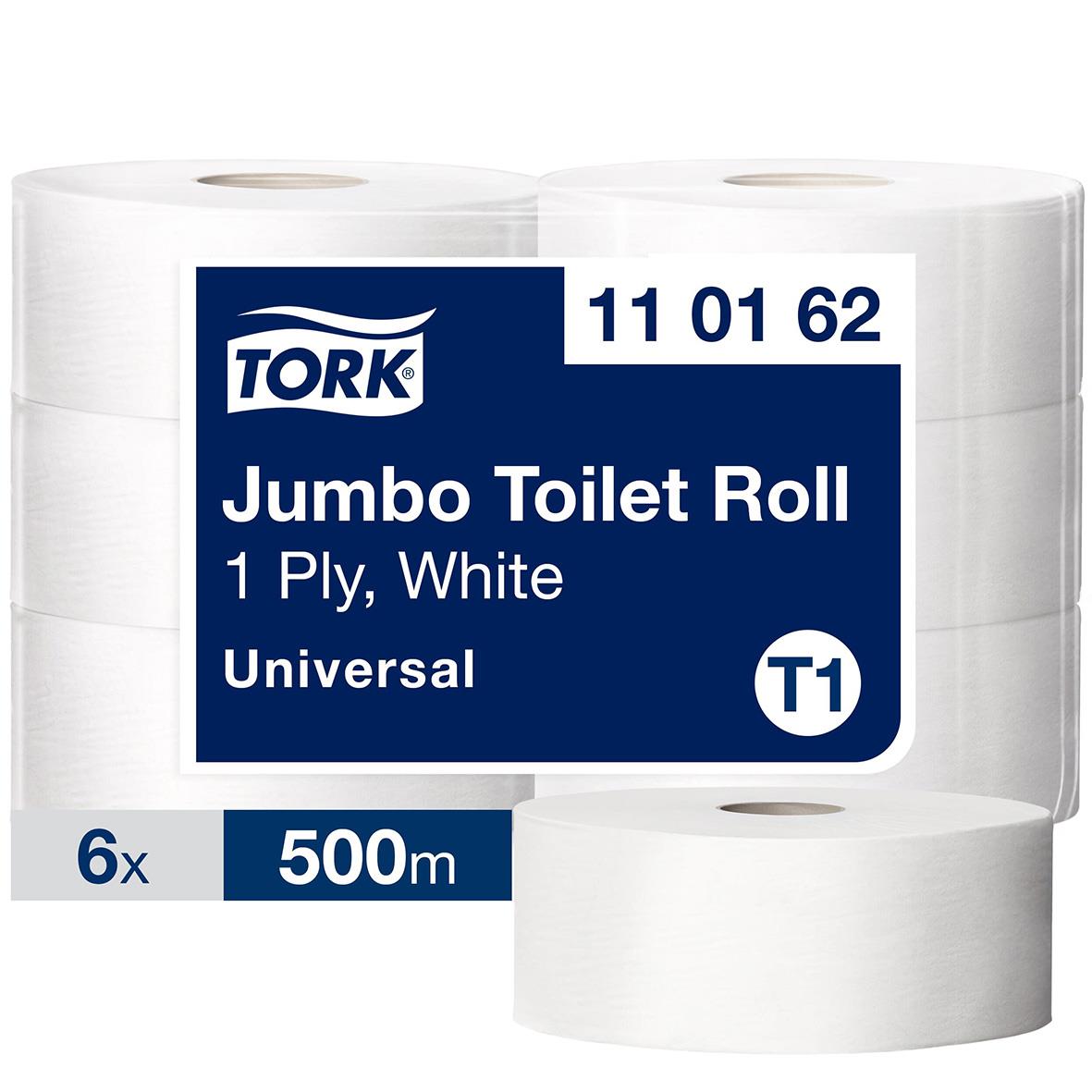 Toalettpapper Tork T1 Jumbo Universal 1-lg Vit 500m 50030033_1