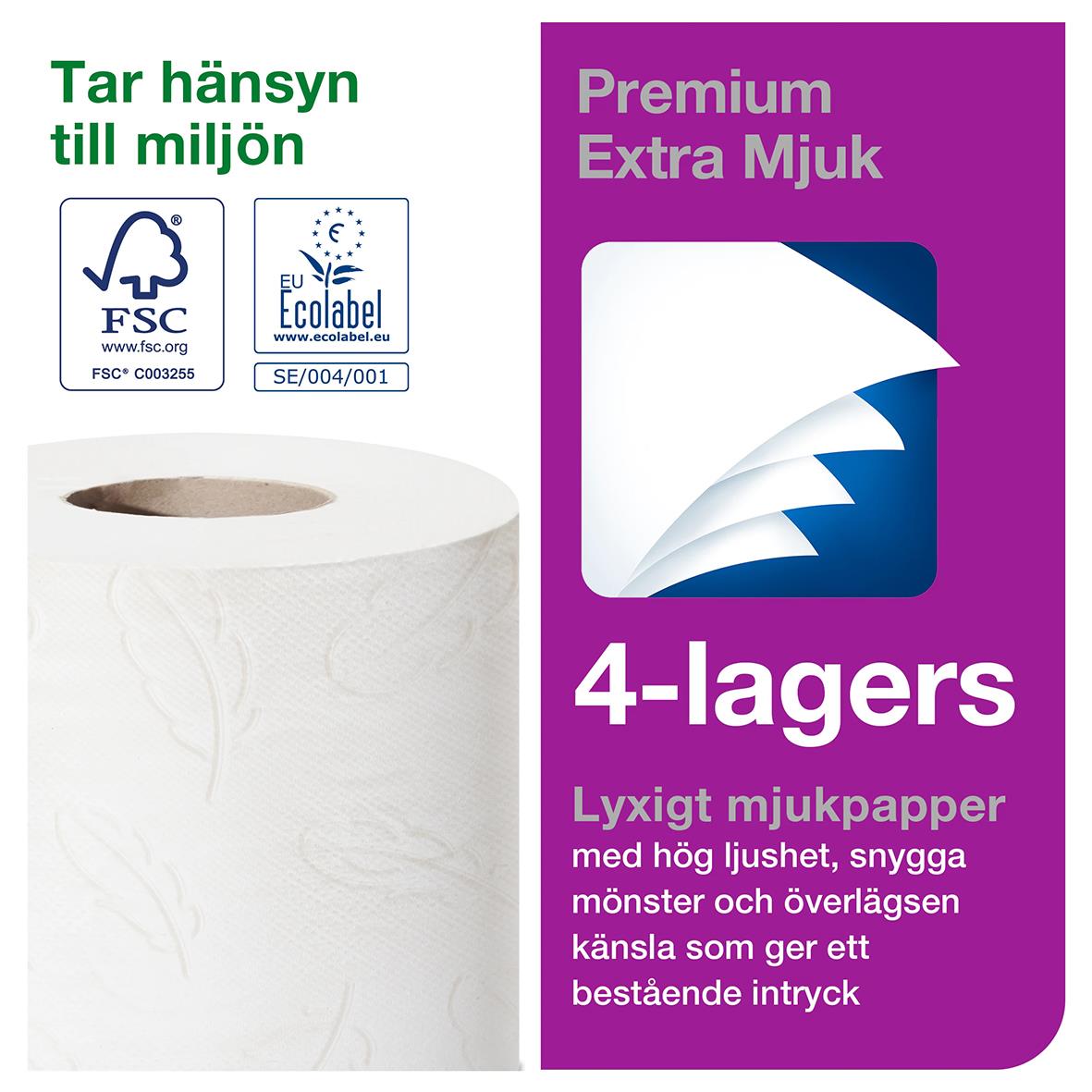 Toalettpapper Tork T4 Premium E-soft 4-lg vit 19m 50030043_3