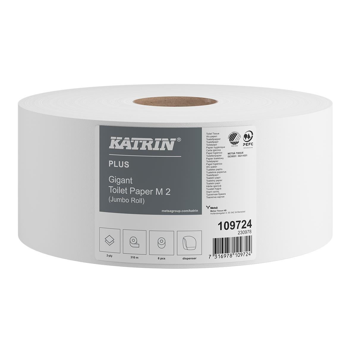 Toalettpapper Katrin Gigant M Plus 2-lg Vit 310m 50030065_2