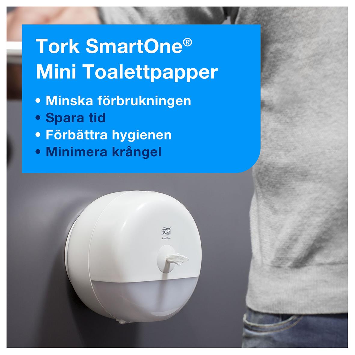 Toalettpapper Tork T9 SmartOne Adv 2-lg Vit 112m 50030076_9