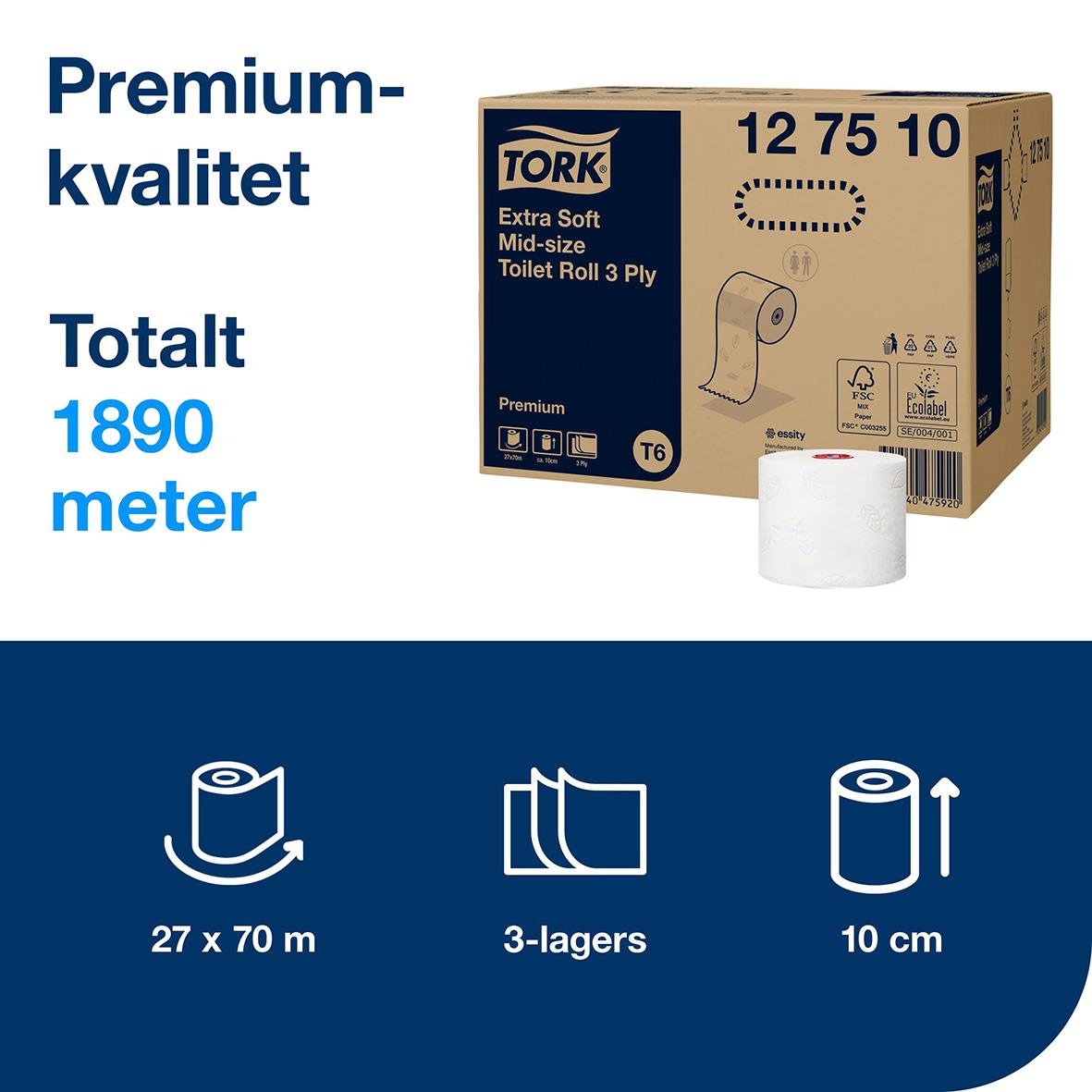 Toalettpapper Tork T6 Mid-size Premium 3-lag 50030082_3