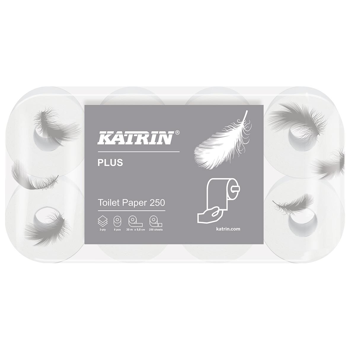 Toalettpapper Katrin Plus 250 2-lag Vit 35 m 50030115