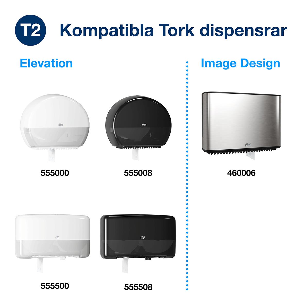 Toalettpapper Tork T2 Mini Jumbo Adv 2-lg Natur 170m 50030137_3