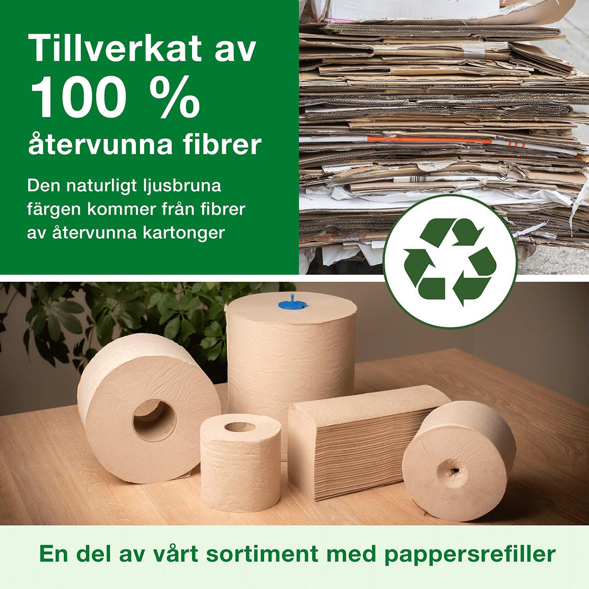 Toalettpapper Tork T2 Mini Jumbo Adv 2-lg Natur 170m 50030137_5