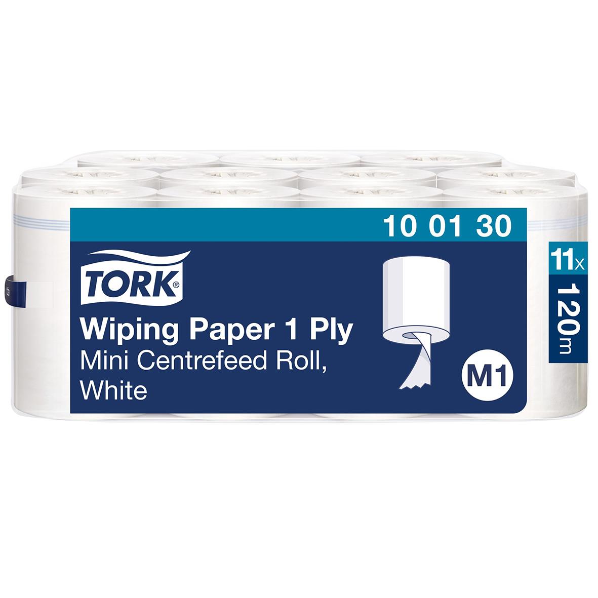 Torkrulle Tork M1 avtorkningspapper 1l vit 22cmx120m 50100001_1