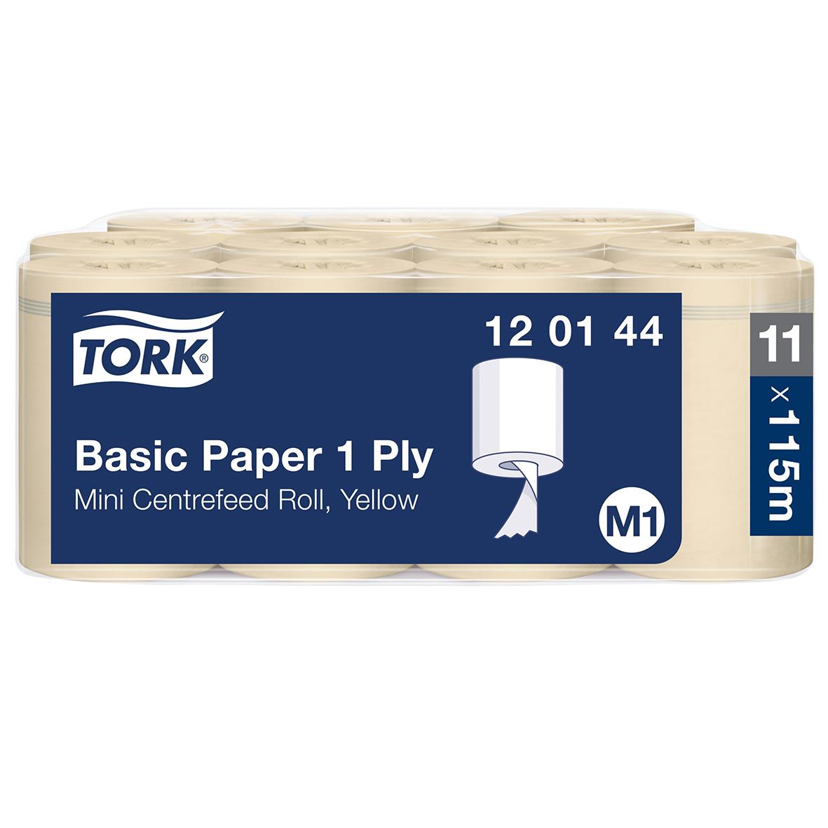 Torkrulle Tork M1 Basic 1-lag gul 205mm x 115m 50100004_1