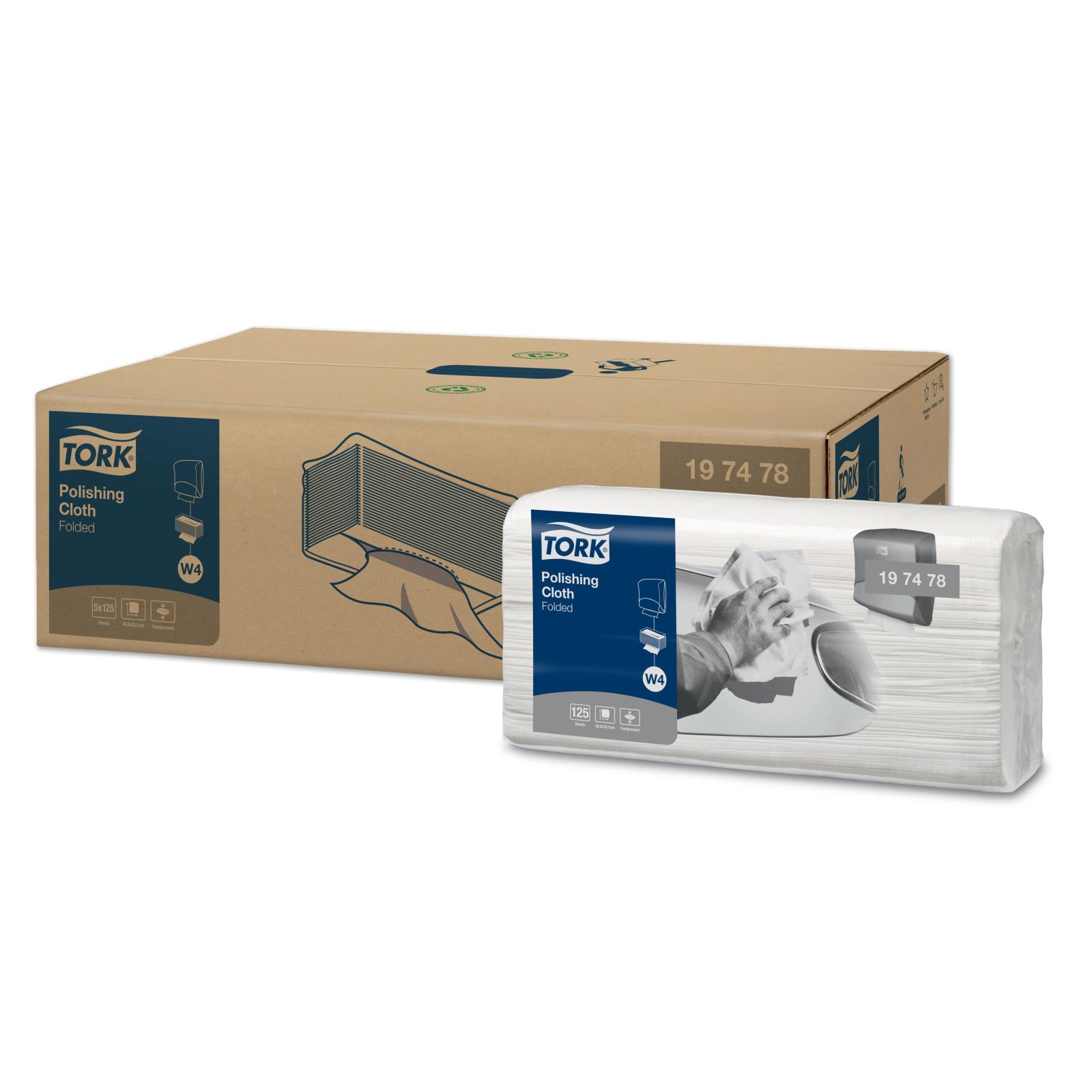 Polerduk Tork W4 1-lag Vit 355x428mm 50100144_2