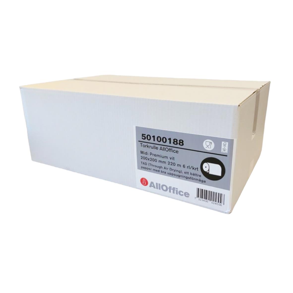 Torkrulle AllOffice Midi Premium vit 200x200 mm 220m 50100188_2