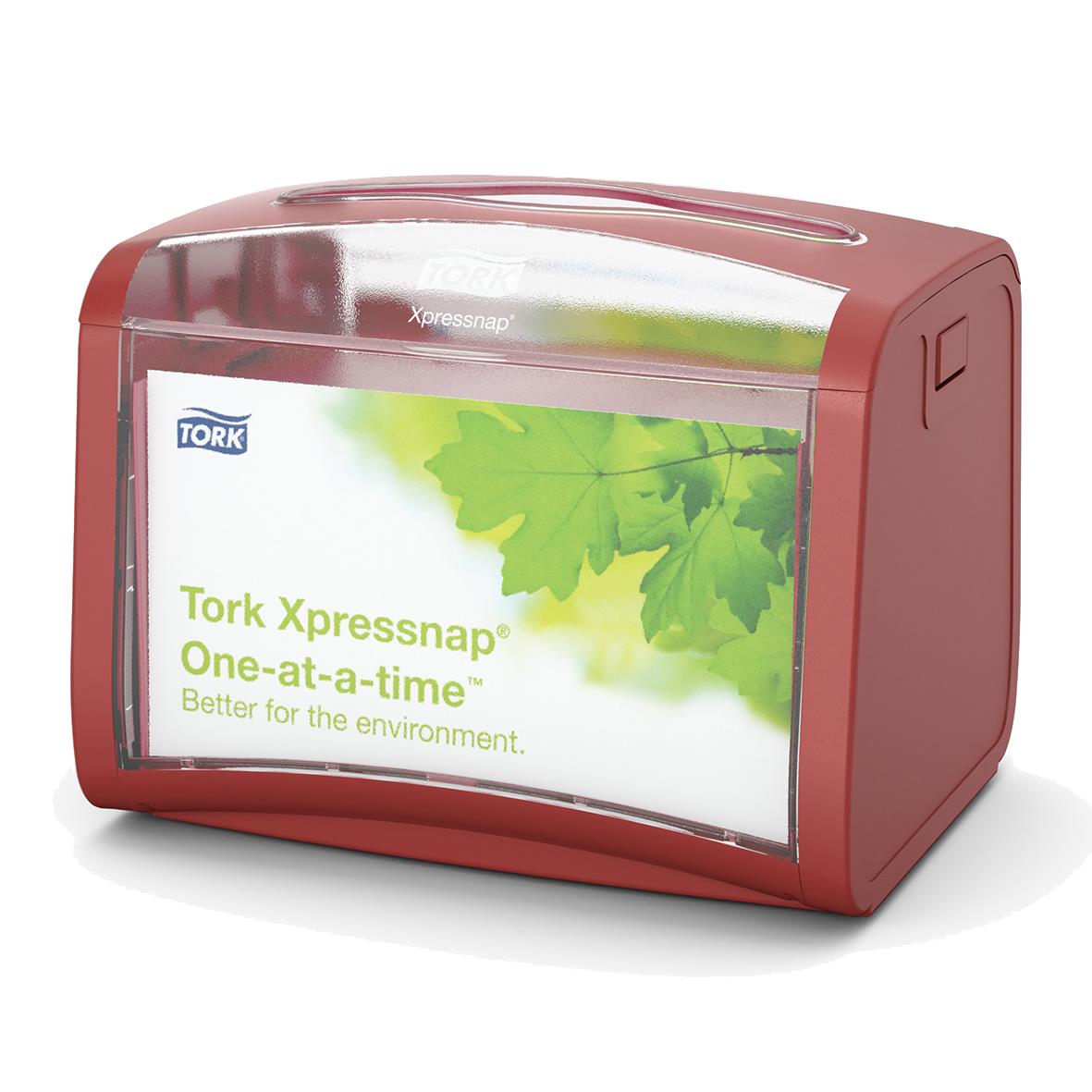 Servettdispenser Tork Xpressnap N4 bordsdisp. röd 50250090_1