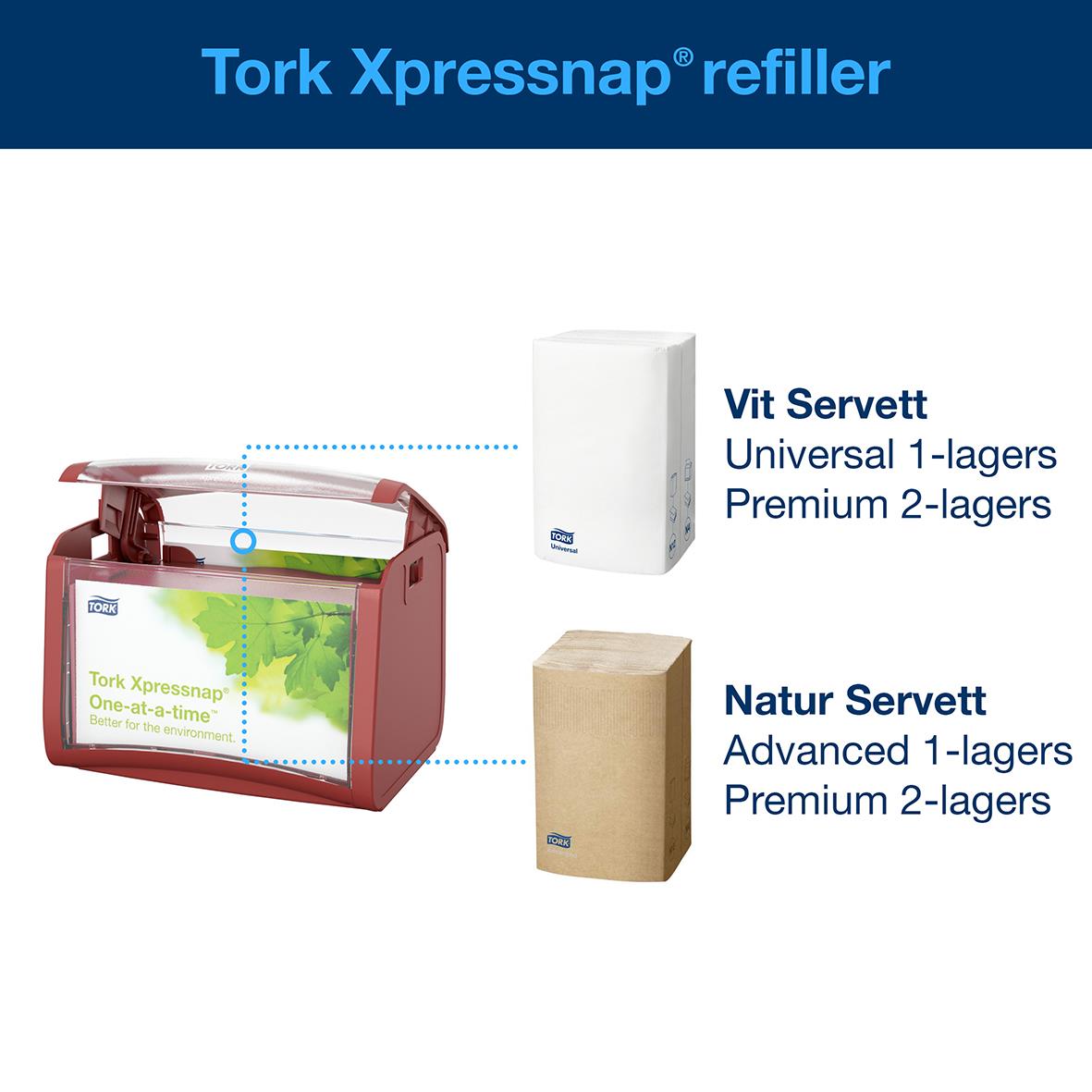 Servettdispenser Tork Xpressnap N4 bordsdisp. röd 50250090_3