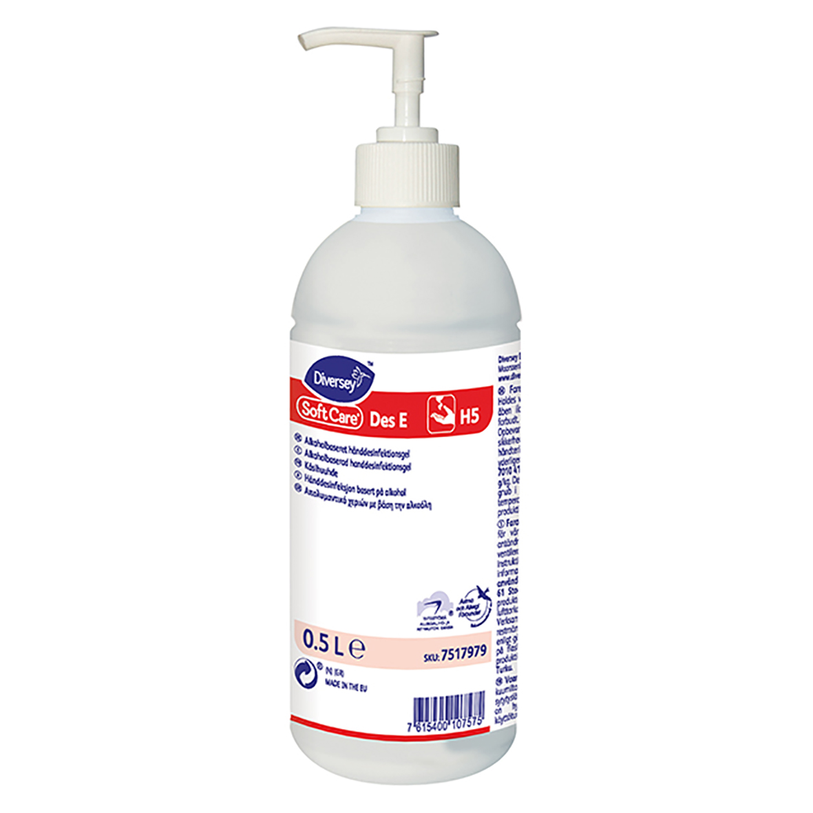 Refillflaska Diversey Soft Care med pump 0,5 L 51040006