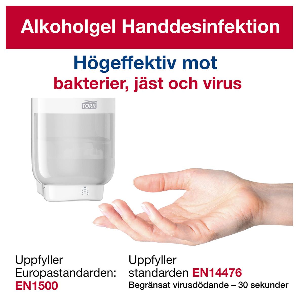 Handdesinfektion Tork S4 Alcogel 80 1L 51040043_2