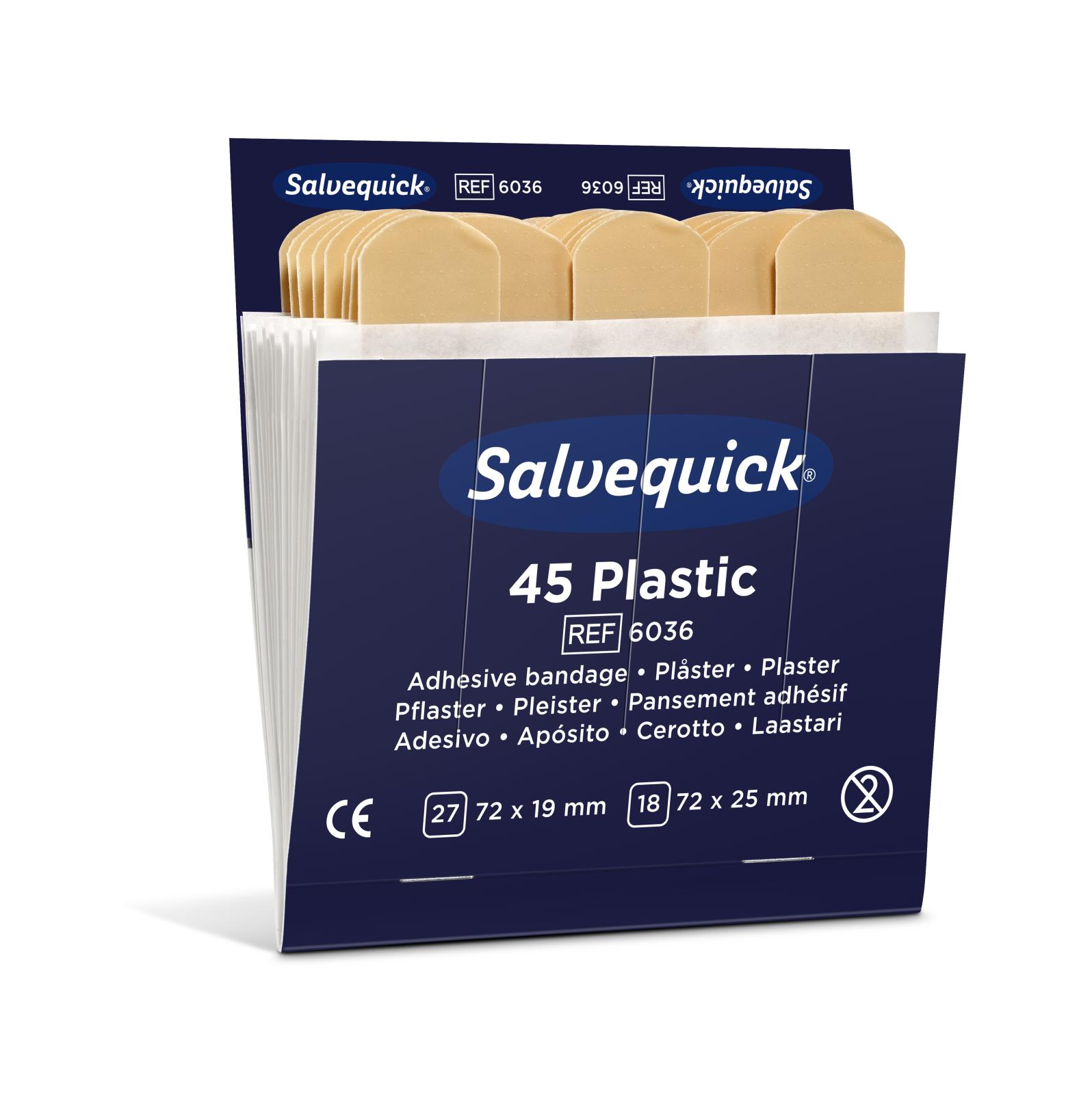 Plastplåster Salvequick Refill 6036 45st 51500017