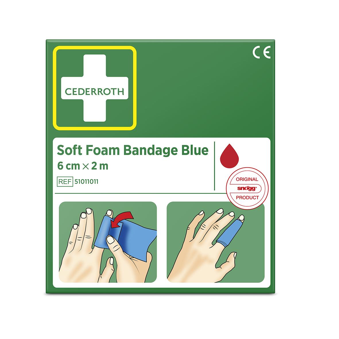 Soft Foam Bandage Cederroth Blå 6cmx2m 51500226_1