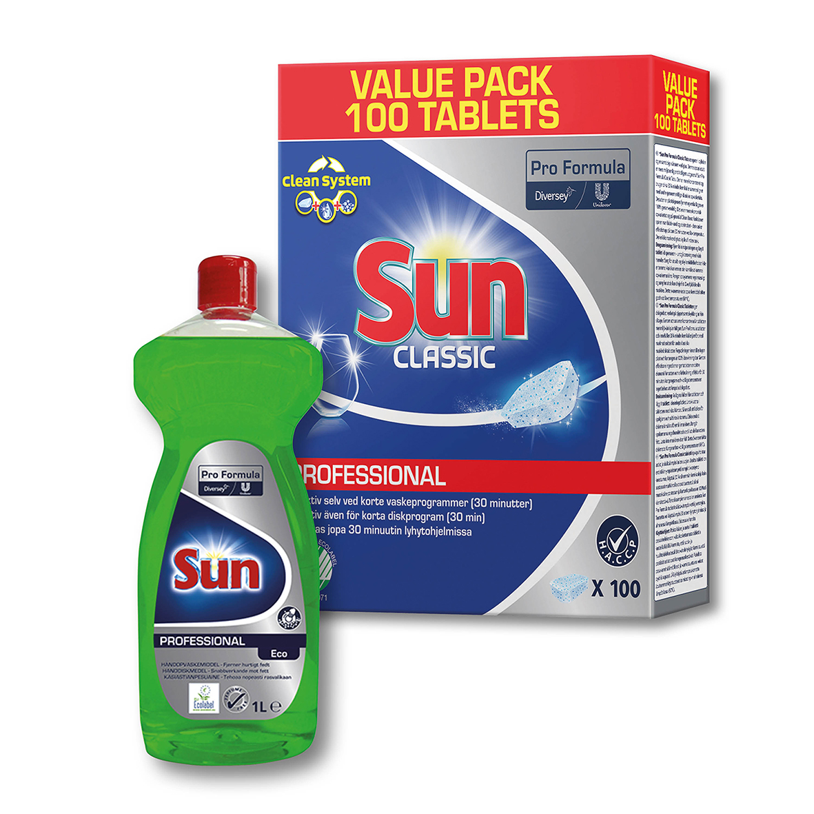 Maskindiskmedel Sun Professional tabletter 100st med handdiskmedel på köpet 52050240