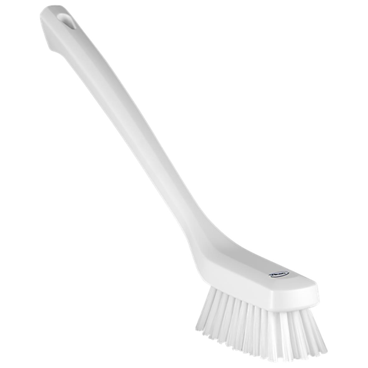 Tvättborste hård smal med skaft vit 420mm 53020160