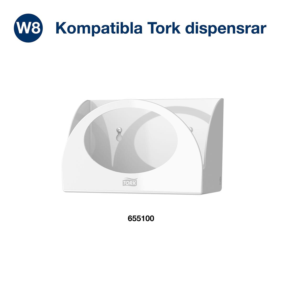 Rengöringsduk Tork W8 Precision Turkos 300x385mm 53070204_5
