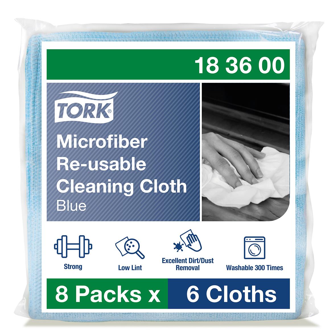 Mikrofiberduk Tork Återanvändbar Blå 53073294_1