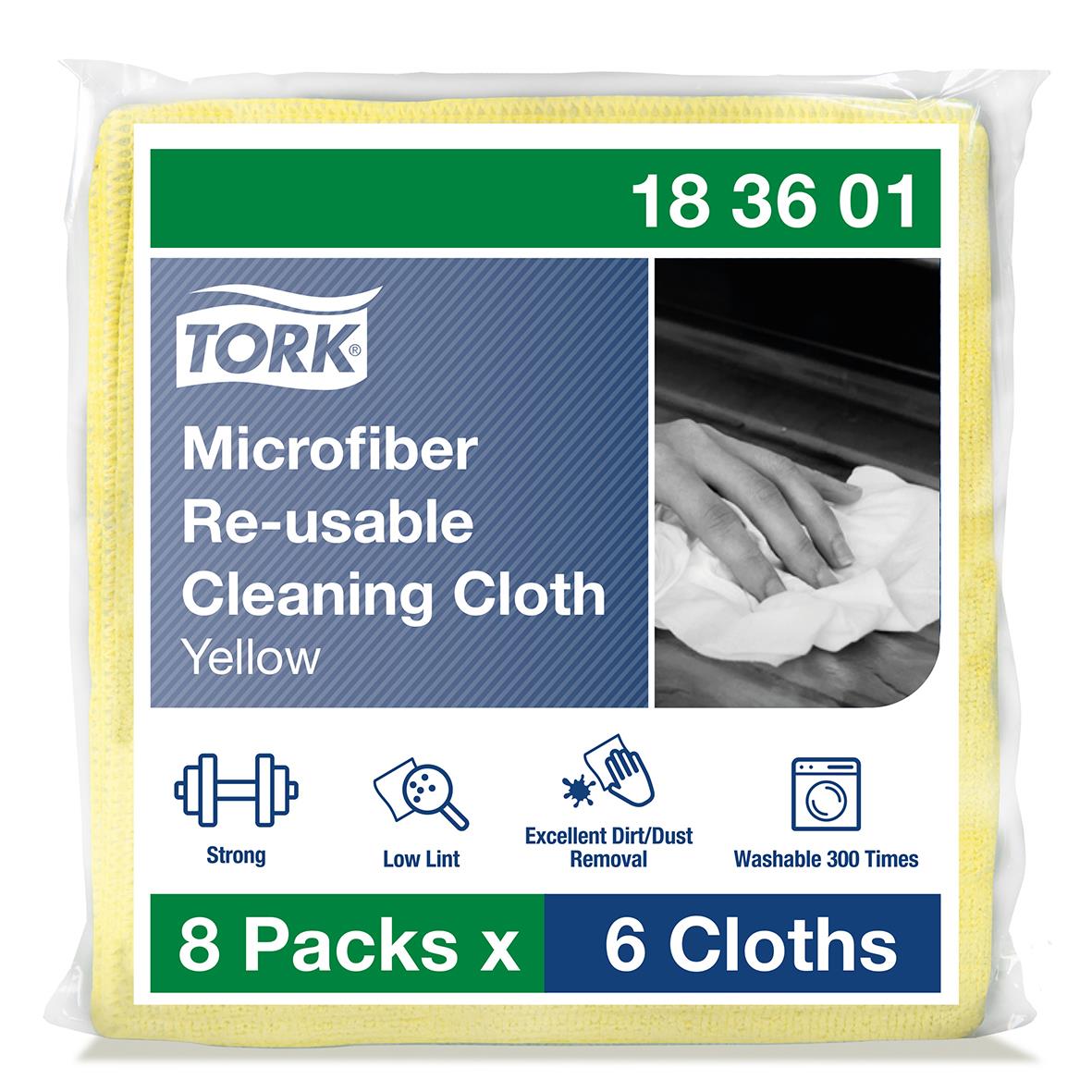 Mikrofiberduk Tork Återanvändbar Gul 53073295_1