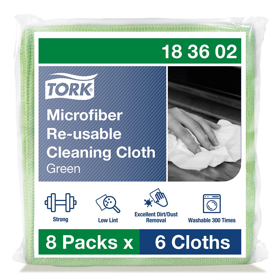 Mikrofiberduk Tork Återanvändbar Grön 53073296_1