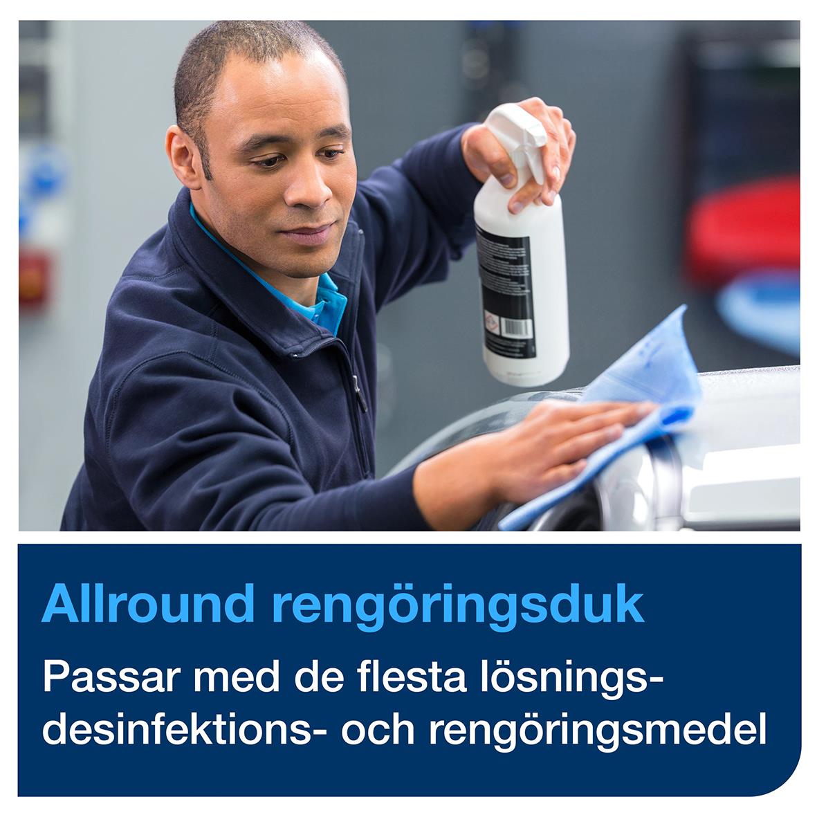 Rengöringsduk Tork W4 Slitstark Vit 355x428mm 53073372_7