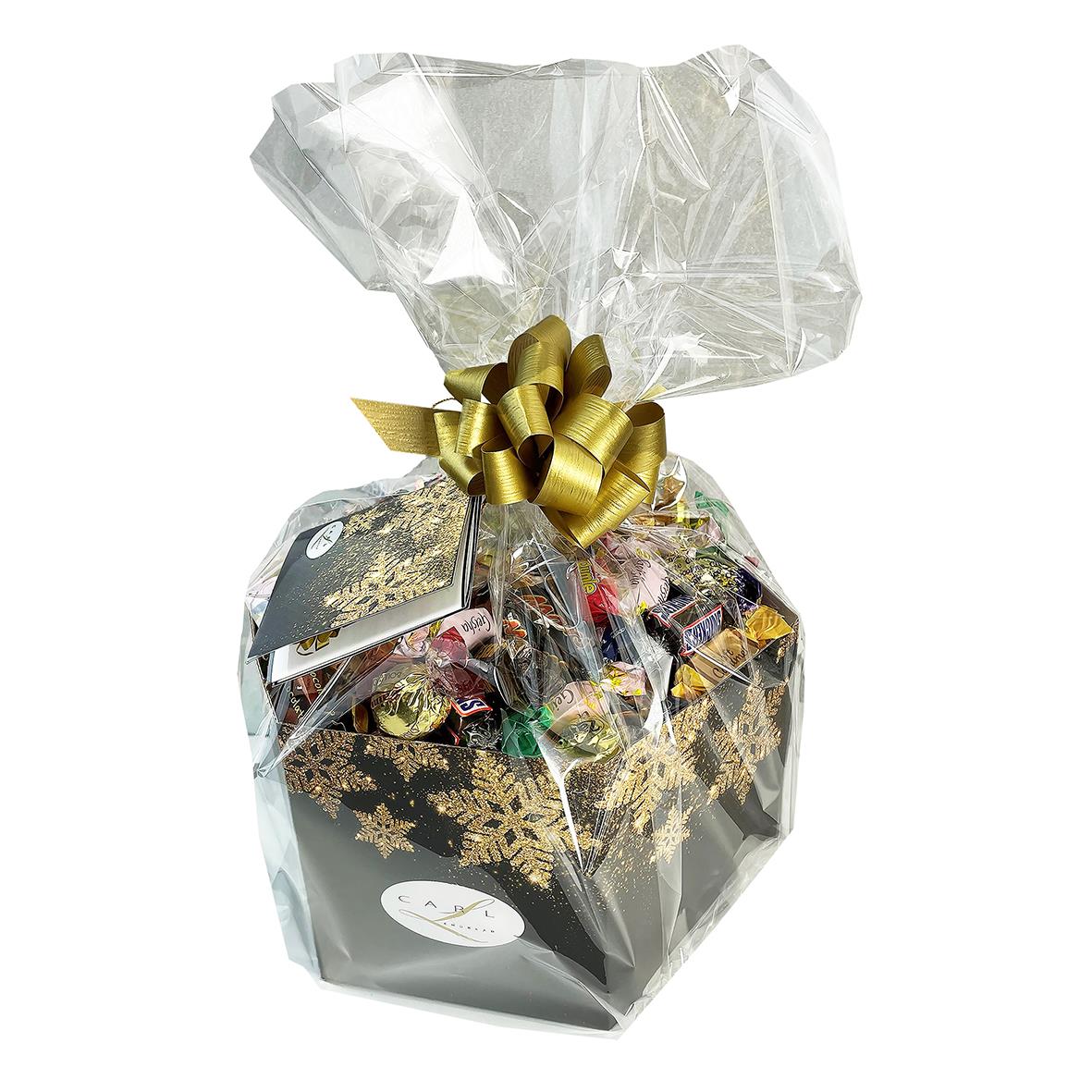 Choklad Hexagon Favoritmix cellofan & rosett 1800g 60010547_1