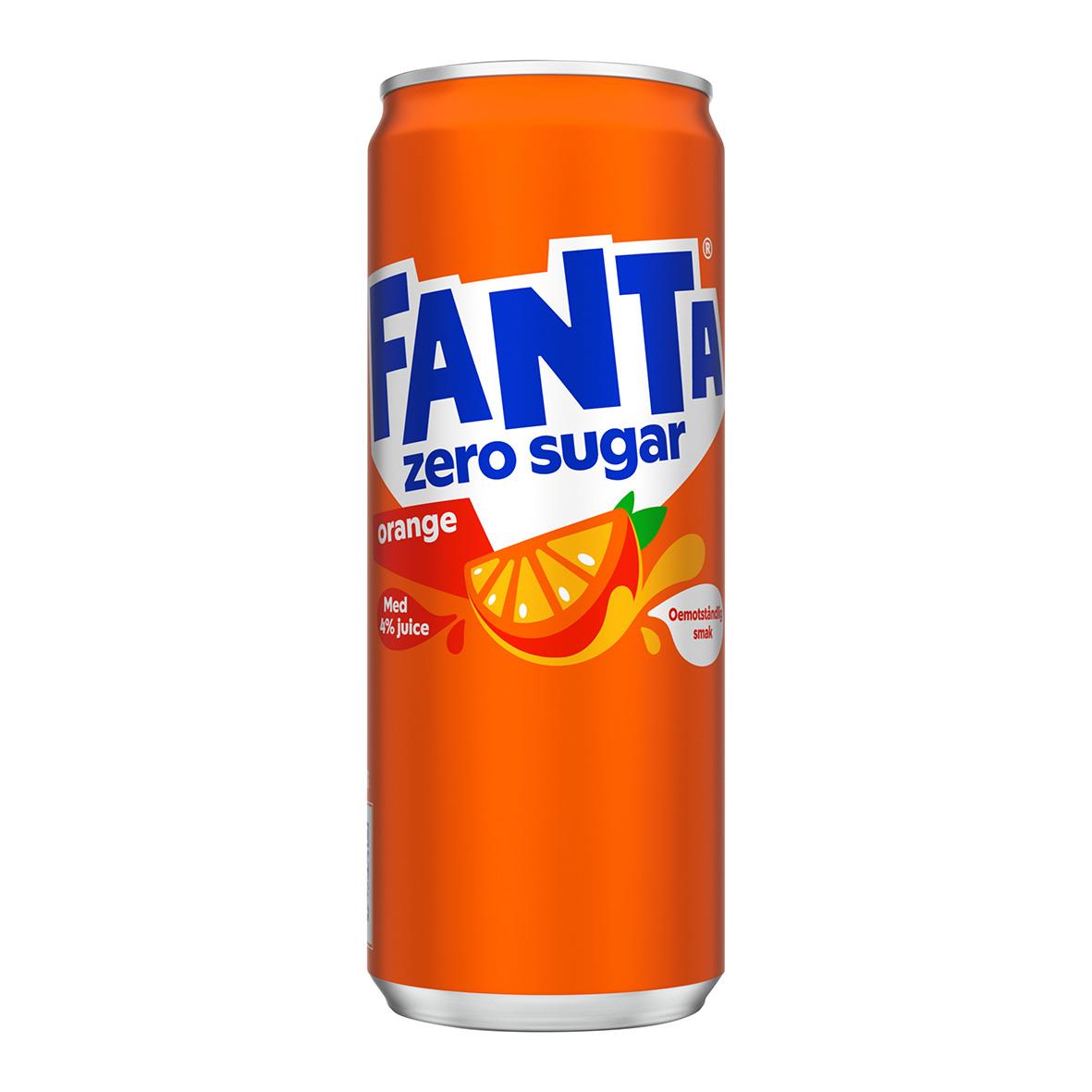 Läsk Fanta Zero Orange burk 33cl 60200290