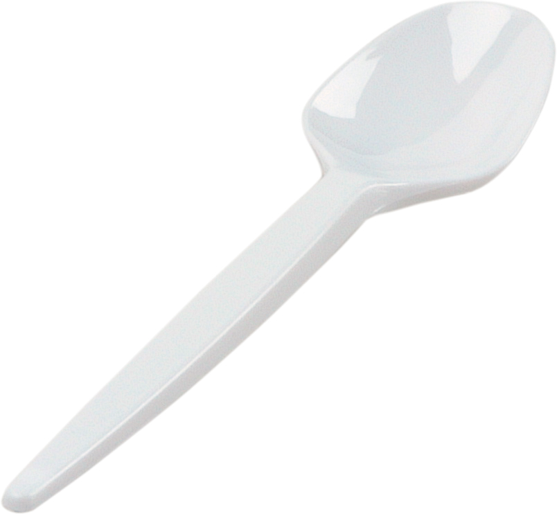Engångsbestick Duni Kaffesked plast vit 12,5cm 61010010_1