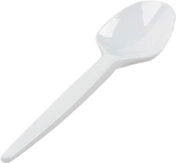 Engångsbestick Duni Kaffesked plast vit 12,5cm 61010010_2