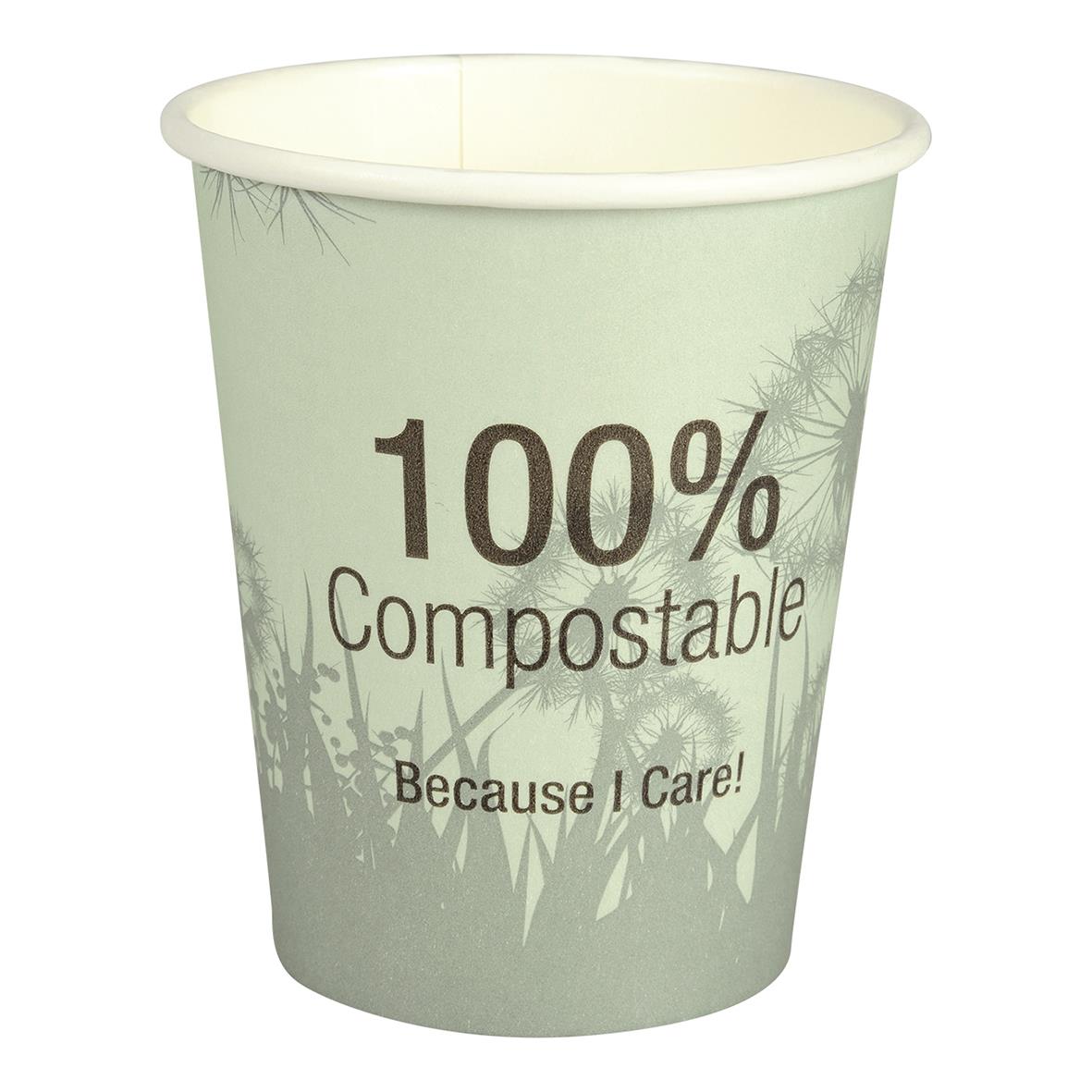 Pappersmugg 100% komposterbar Grön 24cl 61020266