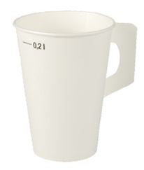Pappersmugg Med Öra Vit 24cl 61020277