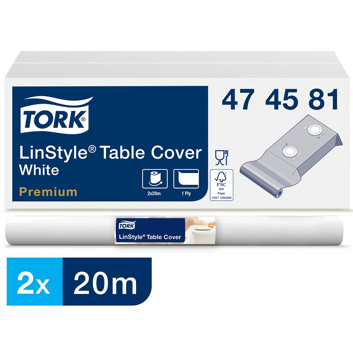 Bordsduk Tork Linstyle vit 120cmx20m 61030546_1