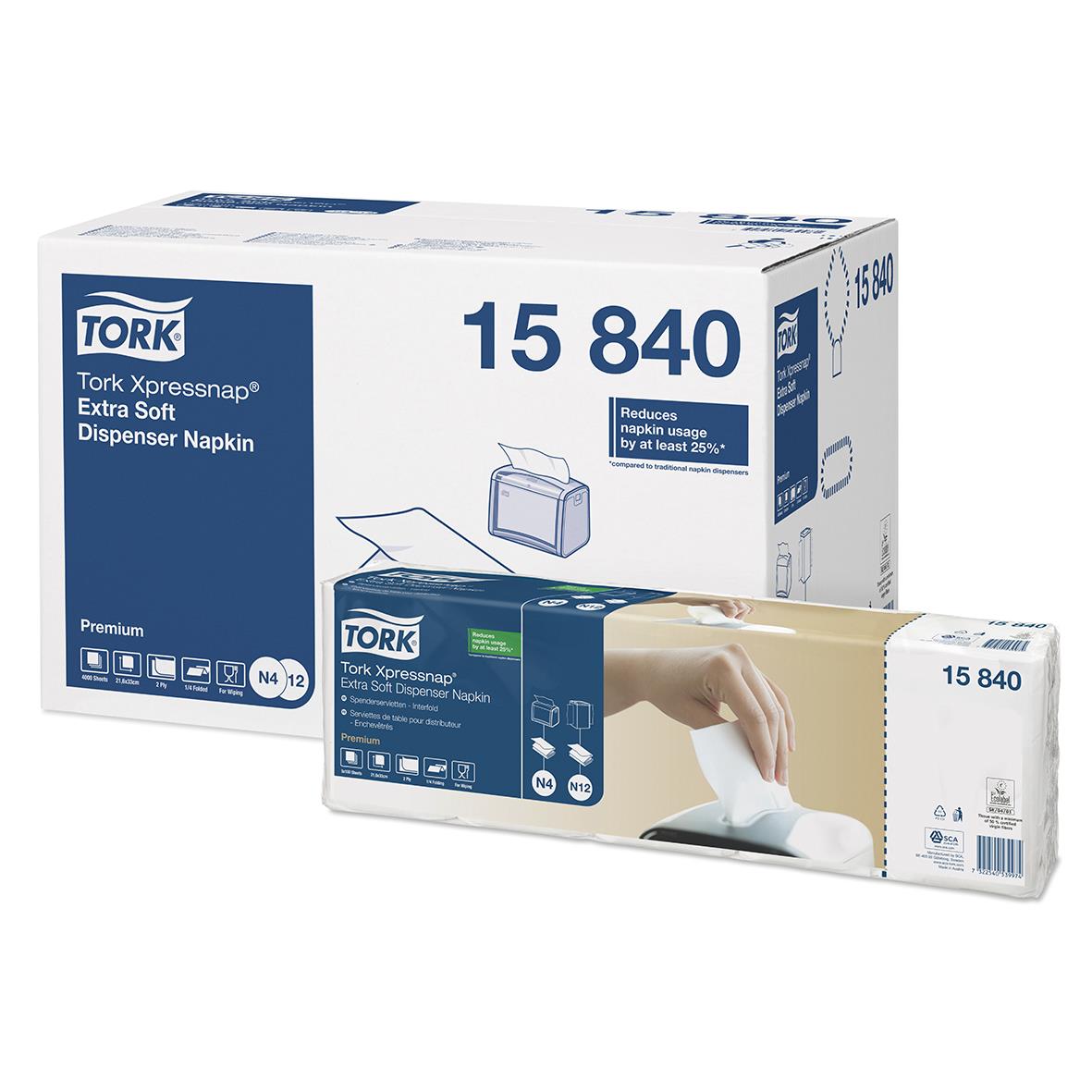 Dispenserservett Tork N4 2lag 33cm AllOffice