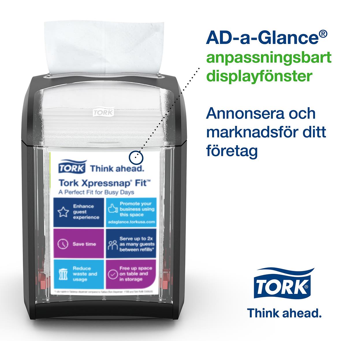 Servetthållare bord Tork Xpressnap Fit N14 svart 61051212_4