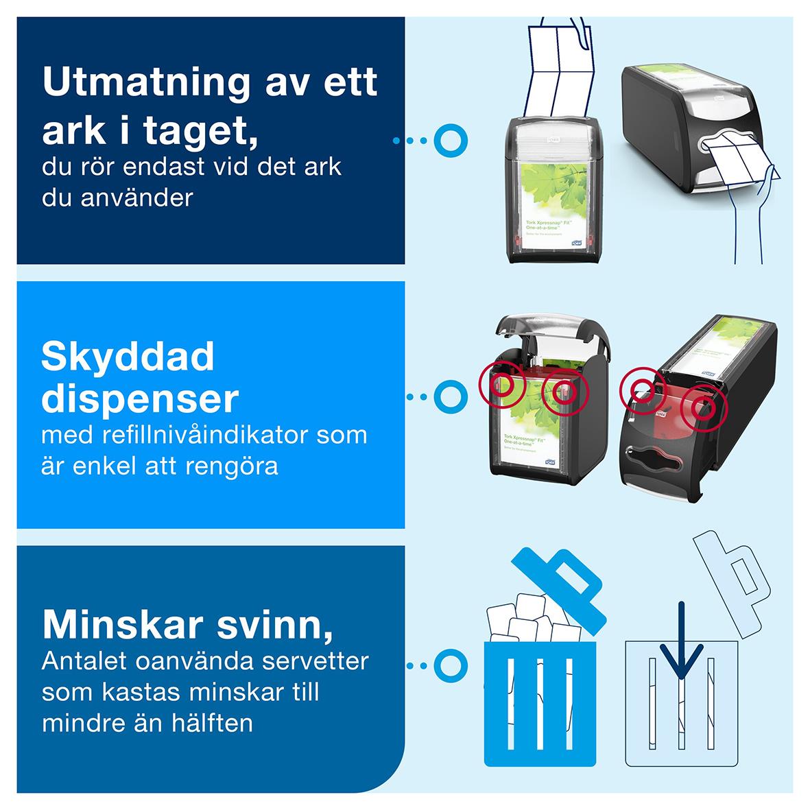 Servetthållare bord Tork Xpressnap Fit N14 svart 61051212_5