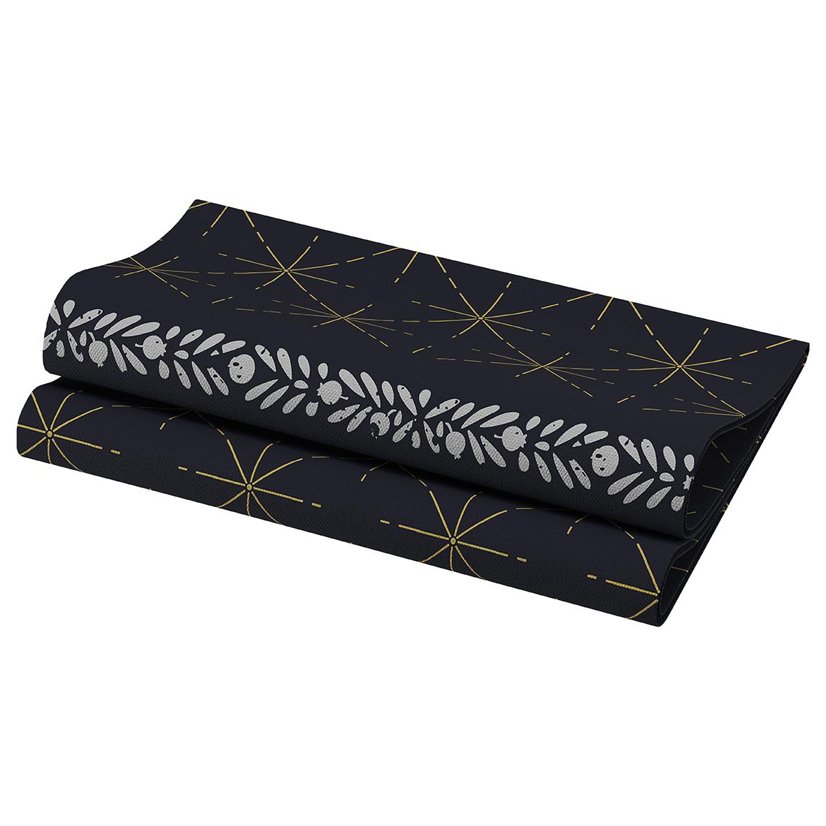 Servett Duni Dunisoft Glitter Svart 40x40cm 61051347_2