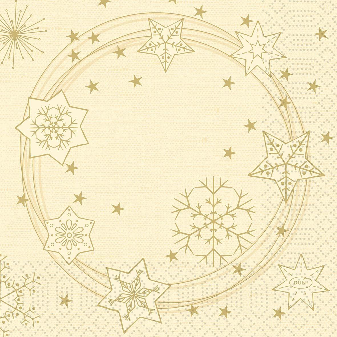 Servett Duni Star Shine 3-lag Cream 33x33cm 61051404_1
