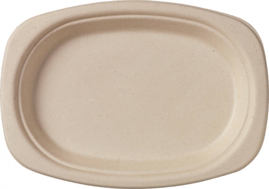 Tallrik Bagasse oval brun 22cm 61060134