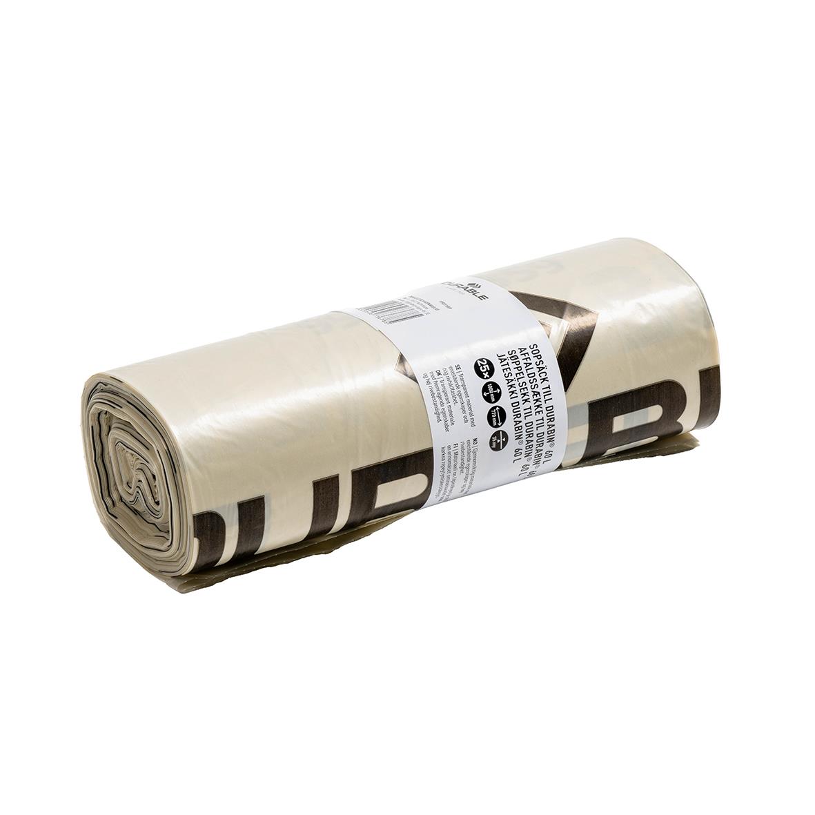 Sopsäck Durable Till Durabin 60L 35my Transparent Grå 770x1000mm 61200579_1