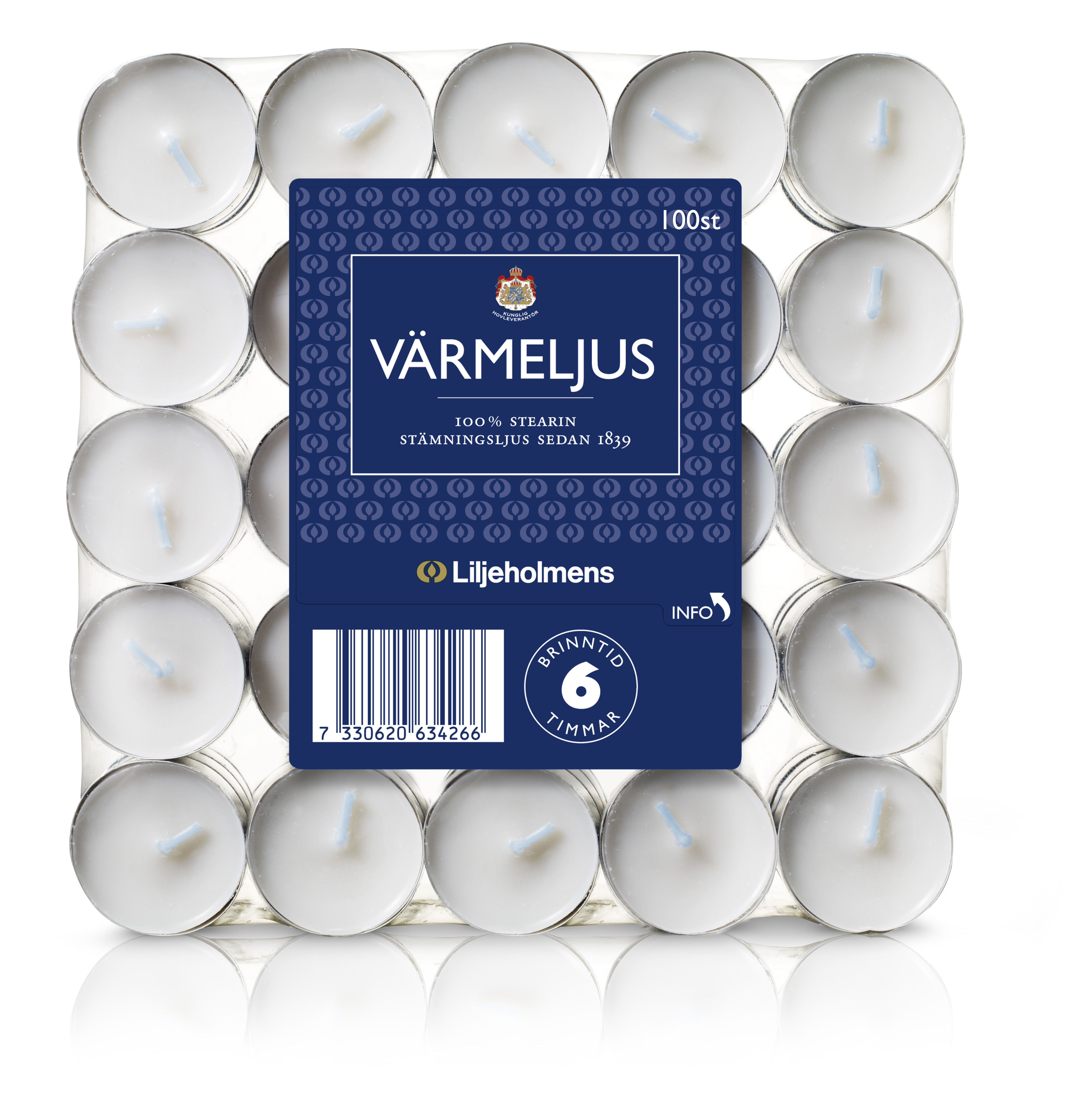 Värmeljus Liljeholmens 6h Brinntid 100% Stearin 61500011_1